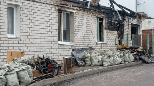 Professional Fire Damage Removal technician working in New Lisbon, WI